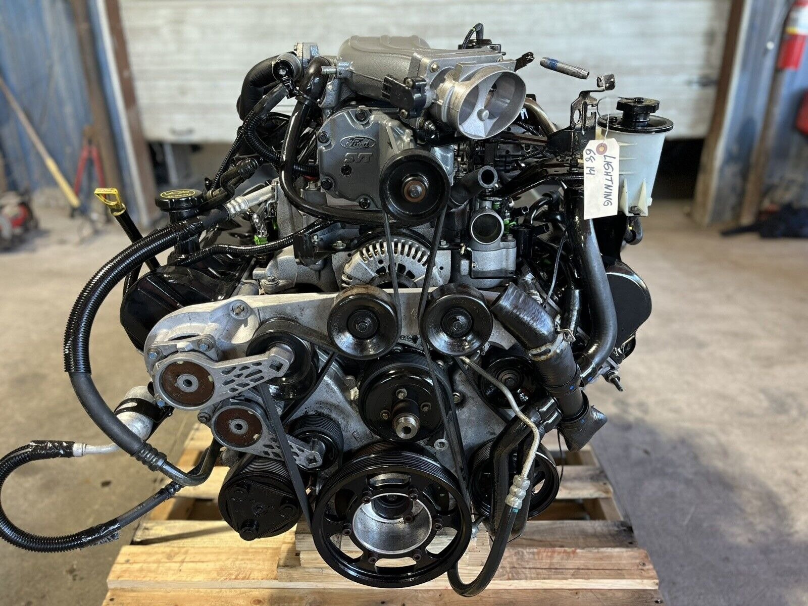02 FORD F150 5.4L SUPERCHARGED ENGINE TRANSMISSION PULLOUT SVT LIGHTNING HARLEY